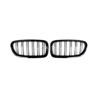 BMW F10 / F11 M Style priekšējās restes, nāsis, melnas, glancētas no priekšas skata