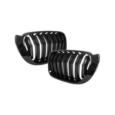 BMW F25 F26 LCI M Style priekšējās restes, nāsis, melnas glancētas