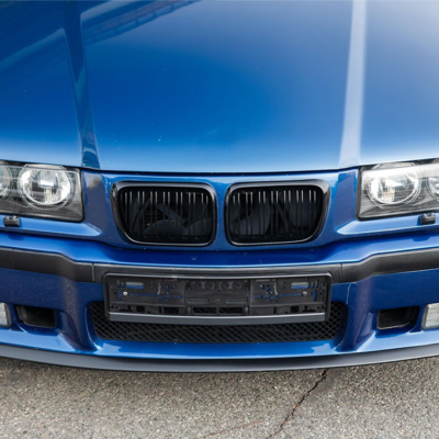 BMW E36 LCI M Style priekšējās restes, nāsis, melnas, glancētas tuning detaļas