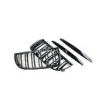 BMW E90 / E91 Pre-LCI M Style priekšējās restes, nāsis, melnas glancētas