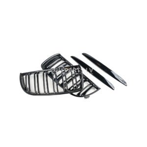 BMW E90 / E91 Pre-LCI M Style priekšējās restes, nāsis, melnas glancētas