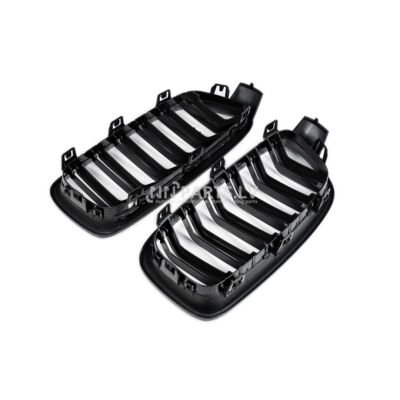 BMW F30 / F31 M Style priekšējās restes, nāsis, melnas, glancētas no iekšpuses