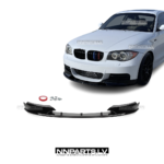BMW E82/E88 M Sport priekšējā bampera uzlika, spliteris, melns, glancēts, tuning detaļas uz auto