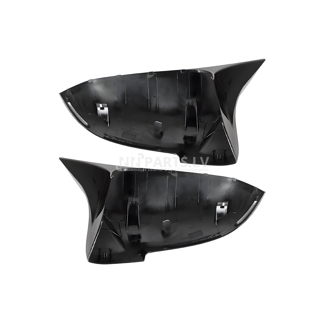 BMW F20 / F22 / F30 / F31 / F32 / F34 / E84 M Style spoguļu uzlikas BMW F20/F22/F30/F31/F32/F34/E84 melnas M Style spoguļu uzlikas no iekšpuses