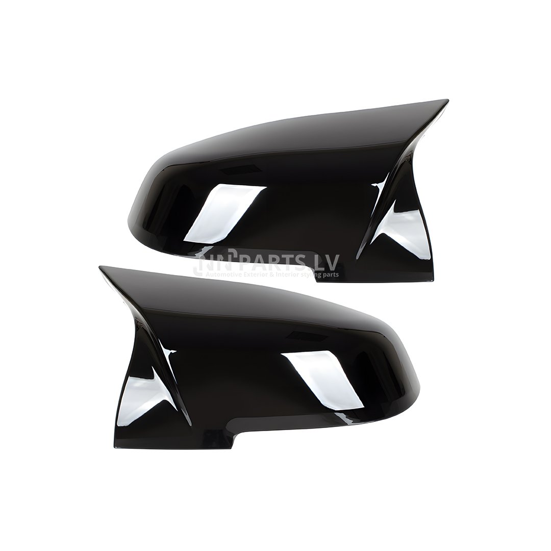 BMW F20 / F22 / F30 / F31 / F32 / F34 / E84 M Style spoguļu uzlikas BMW F20/F22/F30/F31/F32/F34/E84 melnas M Style spoguļu uzlikas no priekšpuses