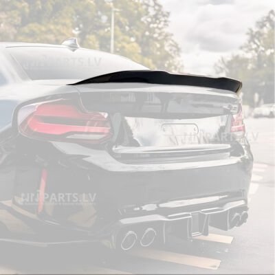BMW F22 / F23 / F87 PSM Style aizmugurējais spoileris melns glancēts uz auto