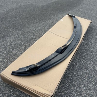 BMW E90 / E91 Pre-LCI M Sport priekšējā bampera uzlika, lūpa, melna, glancēta, uz kastes