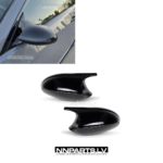 M Style side mirror caps set for BMW E90 / E91 / E92 / E93 Pre-LCI, black gloss 2005, 2006, 2007, 2008, 2009, tuning parts on the car