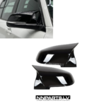 BMW F20/F22/F30/F31/F32/F34/E84 melnas M Style spoguļu uzlikas, spīdīgas tuning detaļas