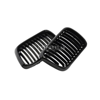 BMW E36 LCI M3 Style priekšējās restes, nāsis, melnas, glancētas pa vidu