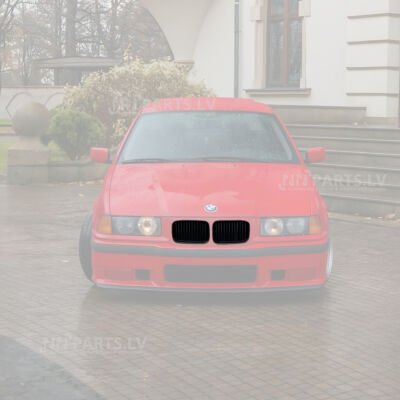 BMW E36 Pre-LCI M3 Style priekšējās restes, nāsis, melnas glancētas uz automašīnas