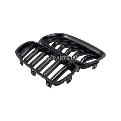 BMW F30 / F31 M Style priekšējās restes, nāsis, melnas, glancētas pa vidu