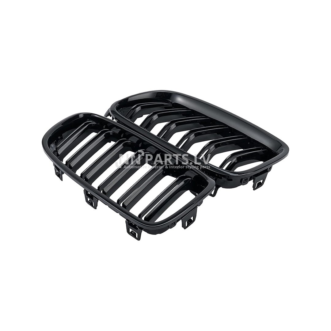 BMW F30 / F31 M Style priekšējās restes BMW F30 / F31 M Style priekšējās restes, nāsis, melnas, glancētas pa vidu