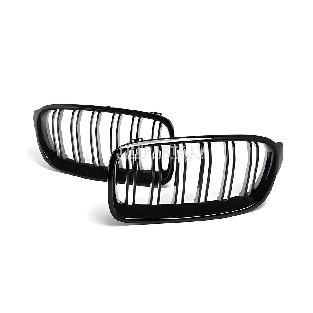 BMW F30 / F31 M Style priekšējās restes BMW F30 / F31 M Style priekšējās restes, nāsis, melnas, glancētas no iekšpuses