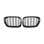BMW E39 M Style priekšējās restes, nāsis, melnas, glancētas no priekšas skata