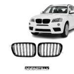 BMW F25 Pre-LCI M Style priekšējās restes, nāsis, melnas, glancētas tuning detaļas uz auto