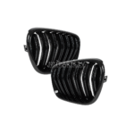 BMW F25 Pre-LCI M Style priekšējās restes, nāsis, melnas, glancētas, pa vidu