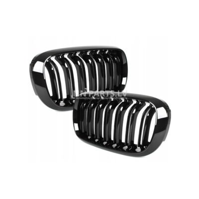 BMW F15 / F16 M Style priekšējās restes, nāsis, melnas, glancētas no priekšas