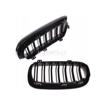 BMW F15 / F16 M Style priekšējās restes, nāsis, melnas, glancētas no iekšpuses