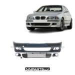 BMW E39 M Sport priekšējais bamperis, M5 E39 tuning, pelēks, gruntēts uz auto