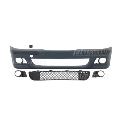 BMW E39 M Sport priekšējais bamperis ar visām detaļām no priekšas skata