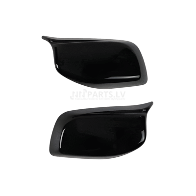 BMW E60 / E61 M Style spoguļu uzlikas, melnas, glancētas viena virs otras no priekšas