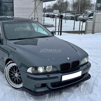 BMW E39 M Sport HM Style priekšējā bampera uzlika, lūpa, melna, glancēta uz auto
