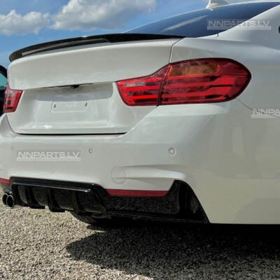 BMW F32 / F33 / F36 M Sport diffuzors, spoileris melns, glancēts