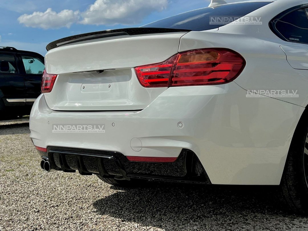 BMW F32 / F33 / F36 M Sport BMW F32 / F33 / F36 M Sport diffuzors, spoileris melns, glancēts