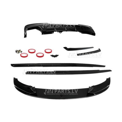 BMW F10 / F11 M Sport uzliku komplekts, lūpa, diffuzors, sliekšņu uzlikas, bampera uzlikas, skrūves, līmlente