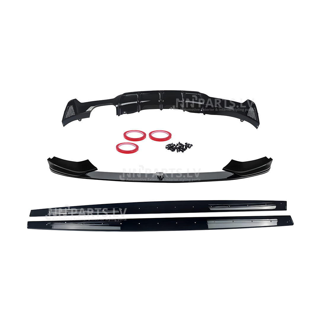 BMW F32 / F33 / F36 M Sport uzliku komplekts BMW F32 / F33 / F36 M Sport uzliku komplekts, lūpa, sliekšņi, diffuzors