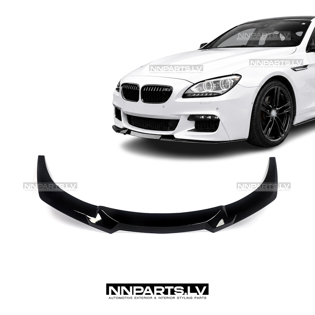 BMW F06 / F12 / F13 W Style priekšējā bampera uzliika BMW F06 / F12 / F13 W Style priekšējā bampera uzlika, lūpa, spliteris, melns, glancēts, tuning, styling detaļas priekš 6sērijas