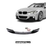 BMW F30 / F31 M Sport priekšējā bampera uzlika, lūpa, spliteris, melna, glancēta, tuning detaļas uz auto