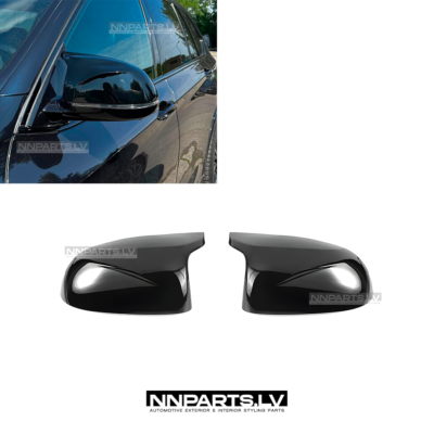 BMW F15 / F16 / F25 LCI / F26 M Style spoguļu uzlikas, melnas, glancētas tuning detaļas, pa vidu