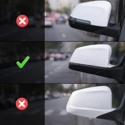 BMW F01 / F02 / F06 / F07 / F10 / F11 / F12 / F13 Pre-LCI M Style spoguļu uzlikas, salīdzinājums