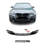 BMW F30 / F31 M Sport priekšējā bampera uzlika, lūpa, melna, glancēta, tuning detaļas uz auto