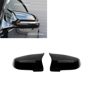 BMW F01 / F02 / F06 / F07 / F10 / F11/ F12 / F13 LCI M Style spoguļu uzlikas, melnas, glancētas tuning detaļas uz auto