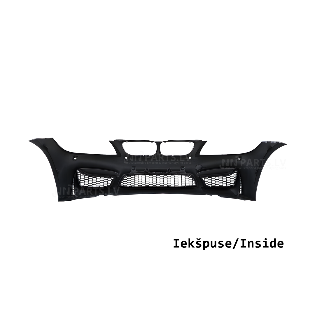 BMW E90 / E91 M4 Style LCI priekšējais bamperis ar PDC (09-12) BMW E90 / E91 M4 Style LCI priekšējais bamperis ar PDC (09-12) no iekšpuses