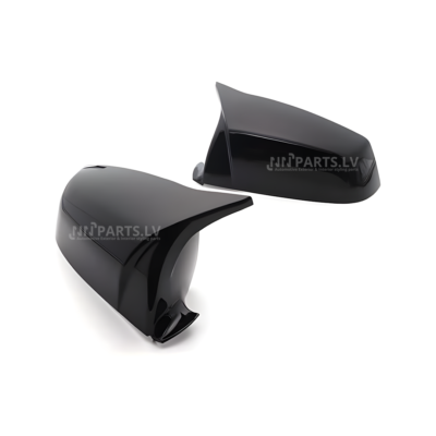BMW F01 / F02 / F06 / F07 / F10 / F11 / F12 / F13 Pre-LCI M Style spoguļu uzlikas, melnas glancētas, pa vidu. 5. serija, 6.serija, 7.serija