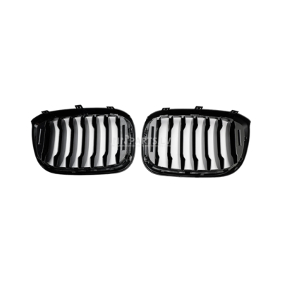 BMW G01 X3 / G02 X4 priekšējās restes, melnas, glancētas no iekšpuses