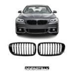 BMW F10 / F11 priekšējās restes, black gloss, melnas, glancētas tuning detaļas uz auto