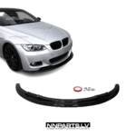 BMW E92 / E93 Pre-LCI M Sport priekšējā bampera uzlika, lūpa melna, glancēta tuning detaļa priekš kupejas uz auto