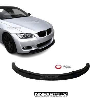 BMW E92 / E93 Pre-LCI M Sport priekšējā bampera uzlika, lūpa melna, glancēta tuning detaļa priekš kupejas uz auto