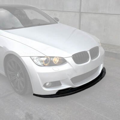 BMW E92 / E93 Pre-LCI M Sport priekšējā bampera uzlika, lūpa, melna, glancēta uz auto