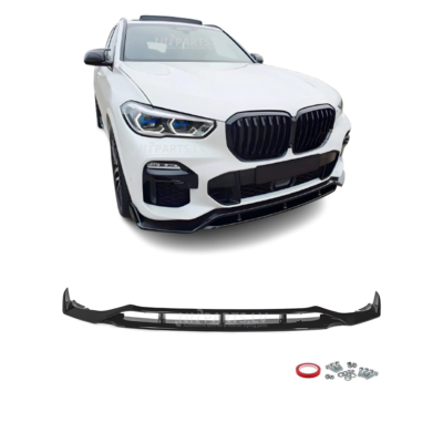 BMW X5 G05 Pre-LCI Aero Performance priekšējā bampera uzlika, lūpa, melna, glancēta