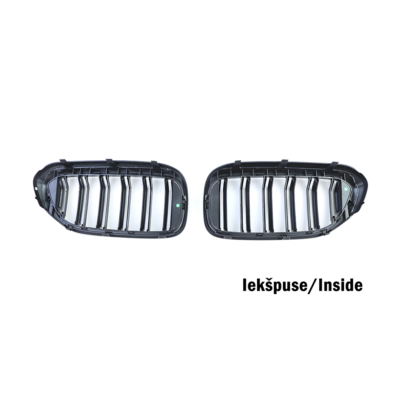 BMW G30 / G31 Pre-LCI Performance priekšējās restes, melnas, glancētas no iekšpuses