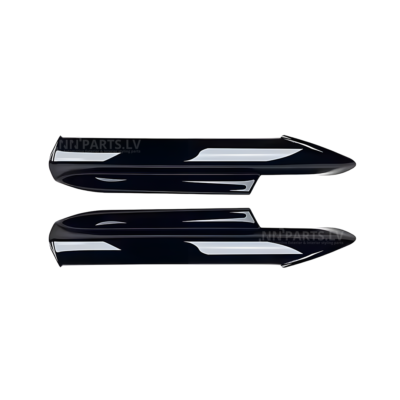 BMW E90 / E91 LCI M Sport priekšējā bampera spiltteri, melni, glancēti