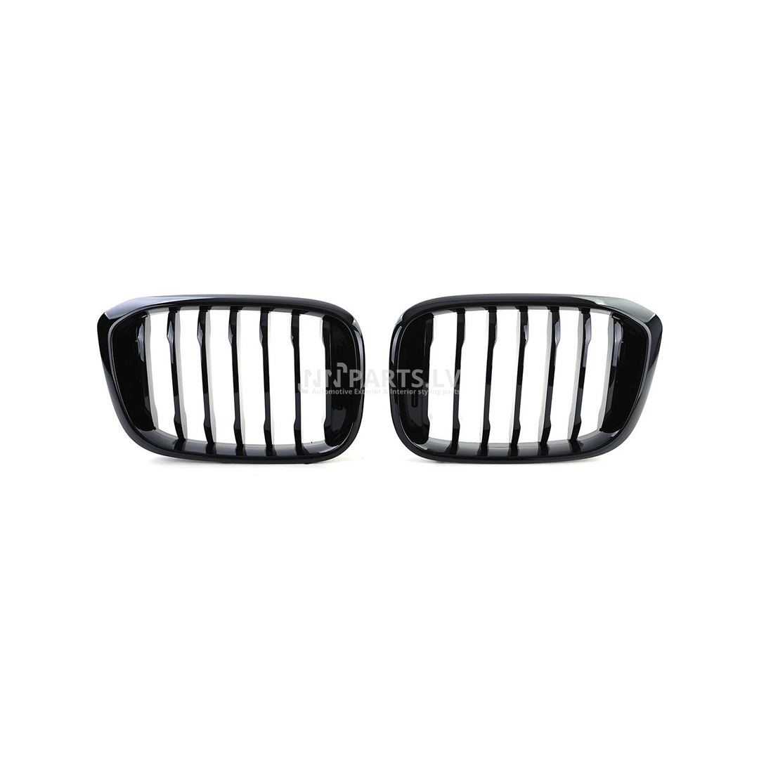 BMW G01 X3 / G02 X4 priekšējās restes BMW G01 X3 / G02 X4 priekšējās restes, melnas, glancētas