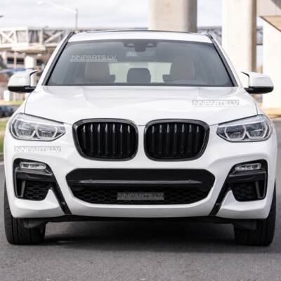 BMW G01 X3 / G02 X4 Pre-LCI priekšējās restes, nāsis, melnas, glancētas