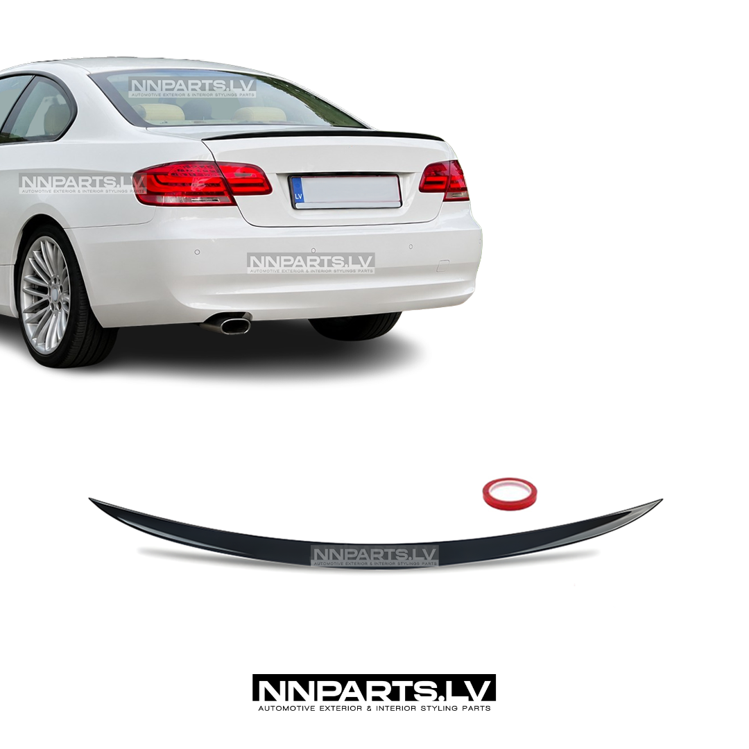 BMW E92 Coupe M3-Style bagāžnieka spoileris BMW E92 Coupe M3-Style bagāžnieka spoileris, melns, glancēts, tuning detaļa uz auto